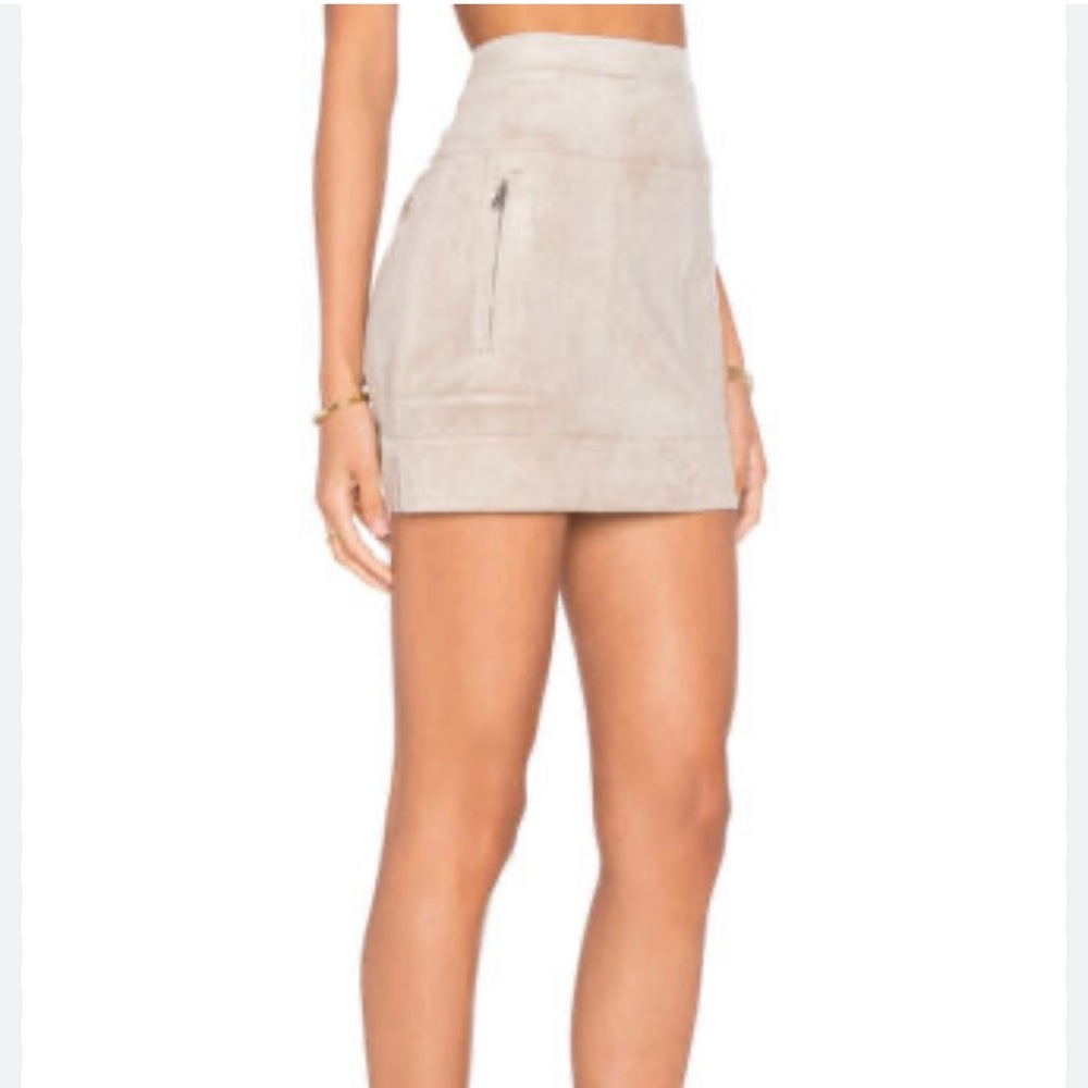 BCBG Desyree faux suede skirt